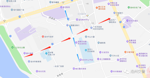 （愛民路、東山路單行線示意圖）